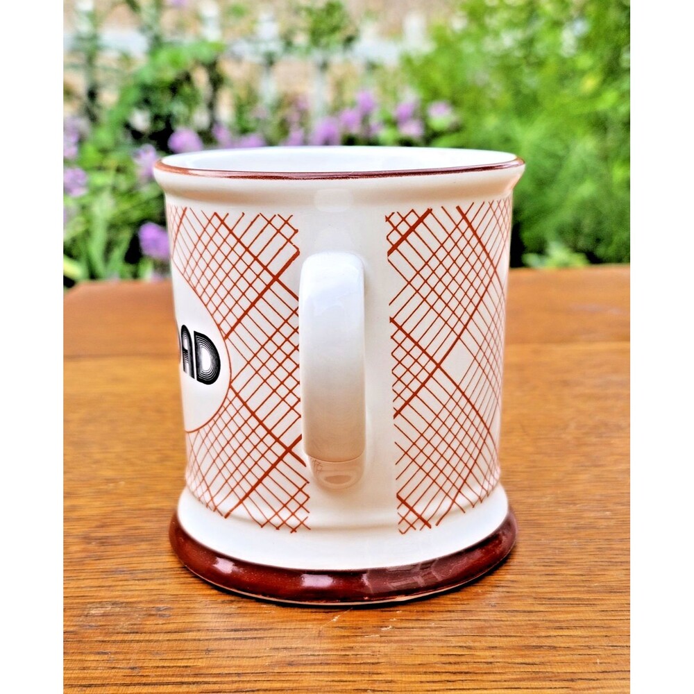 George Good Super Dad Ceramic Coffee Mug White/Brown 10 fl oz Father's Day Plaid - Picture 3 of 7